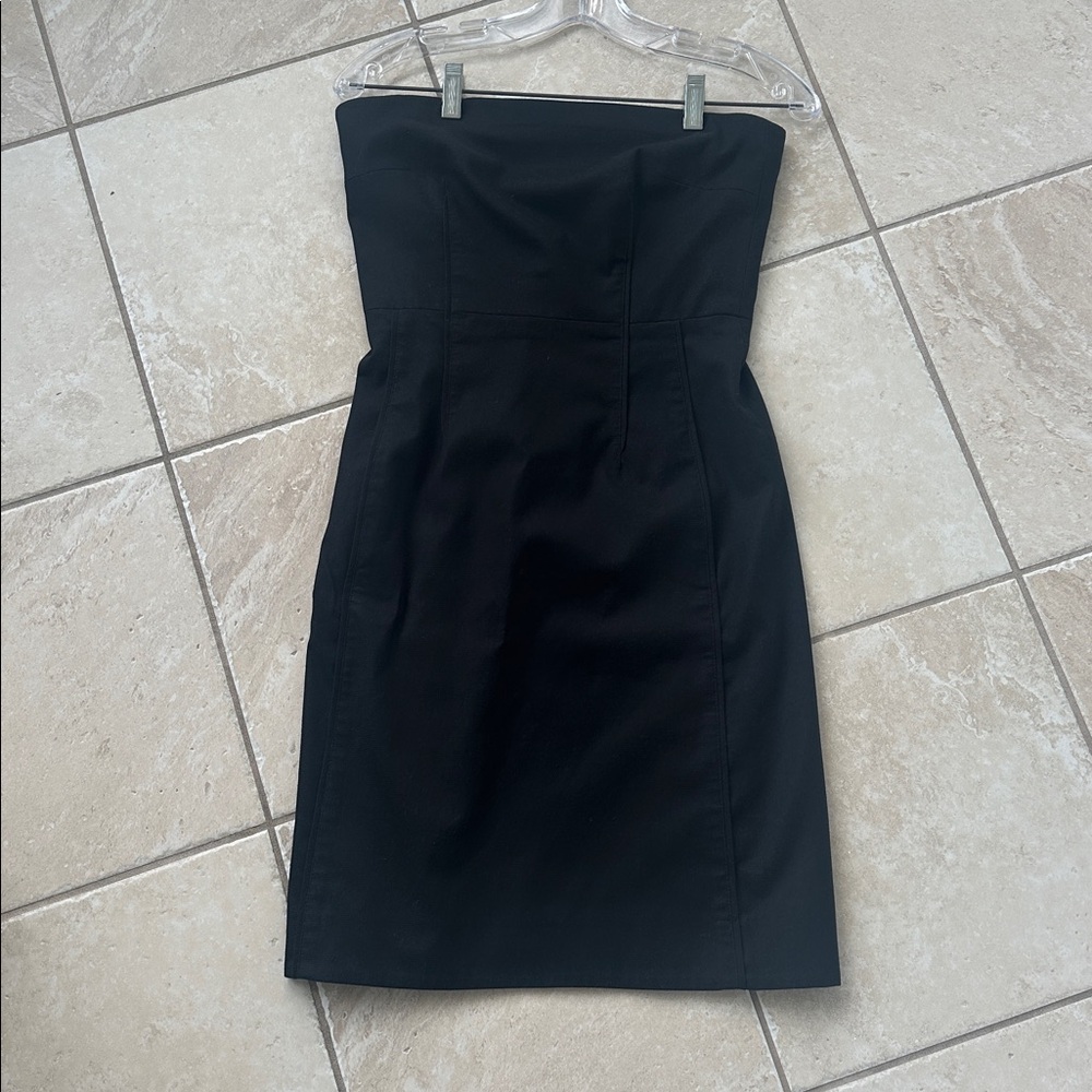 VINCE Black Strapless Dress with Pockets (size: 2)